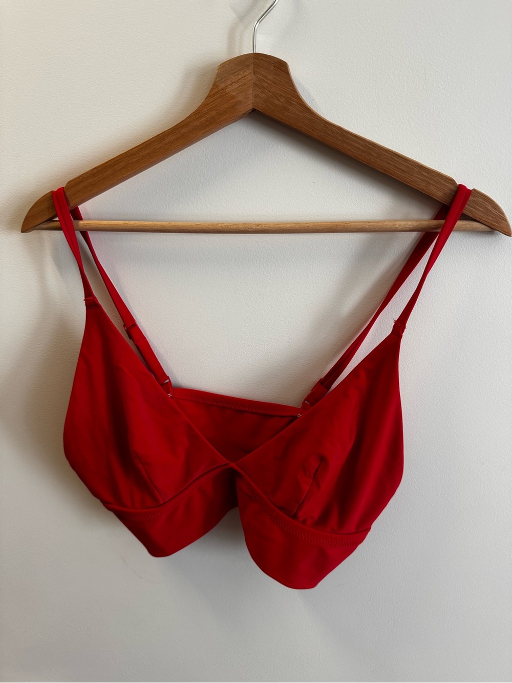 aerie Red Triangle Bikini and Cheeky bottoms